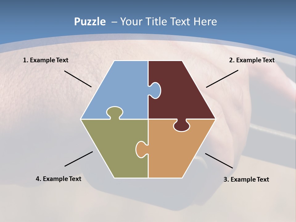 A Hand Holding A Gun In Front Of A Blue Sky PowerPoint Template