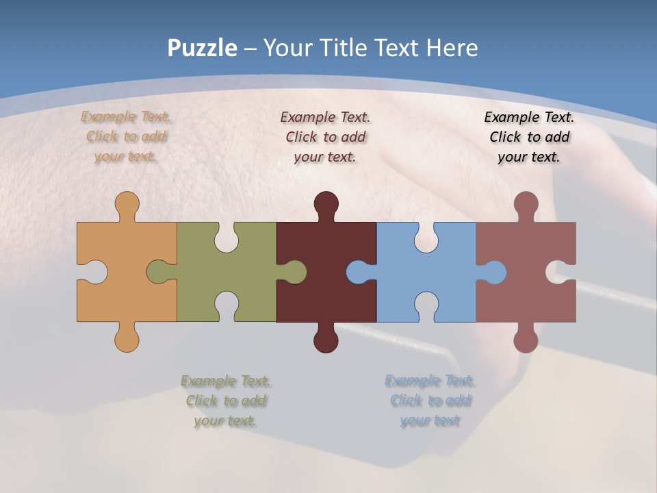 A Hand Holding A Gun In Front Of A Blue Sky PowerPoint Template