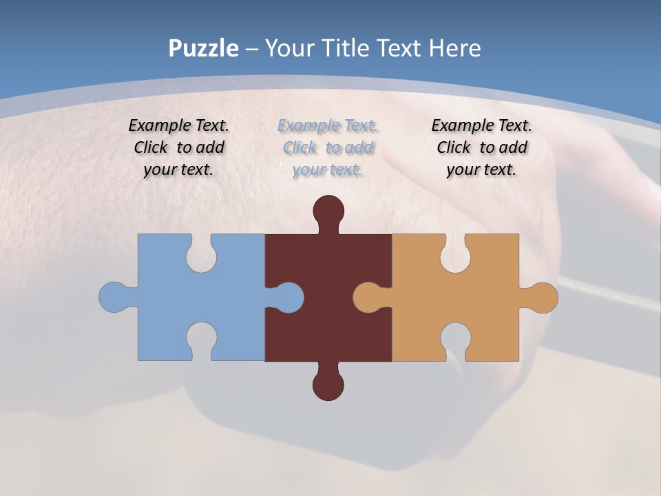 A Hand Holding A Gun In Front Of A Blue Sky PowerPoint Template