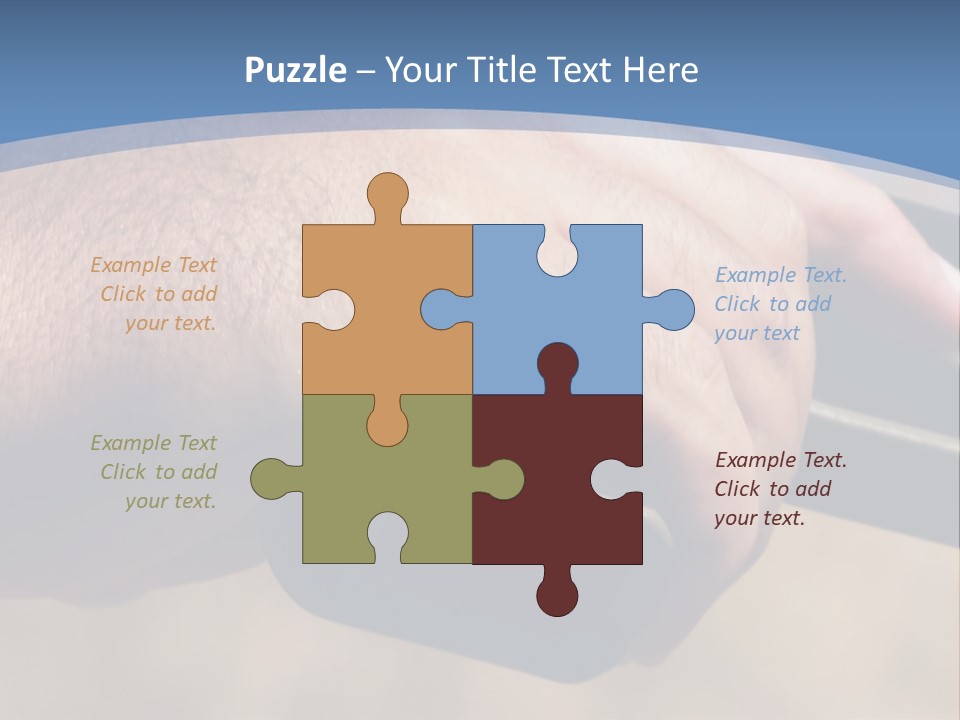 A Hand Holding A Gun In Front Of A Blue Sky PowerPoint Template