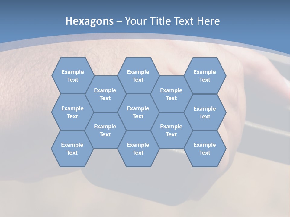 A Hand Holding A Gun In Front Of A Blue Sky PowerPoint Template