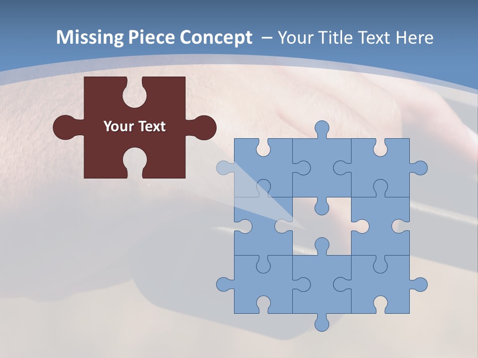 A Hand Holding A Gun In Front Of A Blue Sky PowerPoint Template