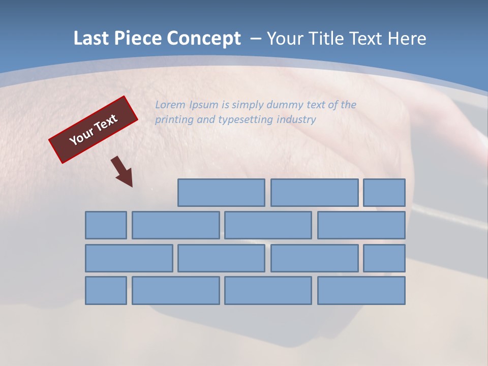 A Hand Holding A Gun In Front Of A Blue Sky PowerPoint Template