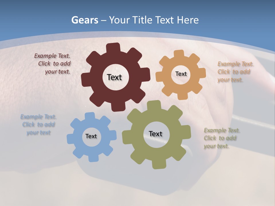 A Hand Holding A Gun In Front Of A Blue Sky PowerPoint Template