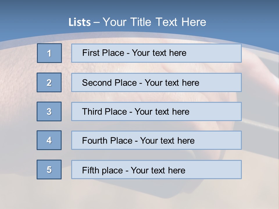 A Hand Holding A Gun In Front Of A Blue Sky PowerPoint Template