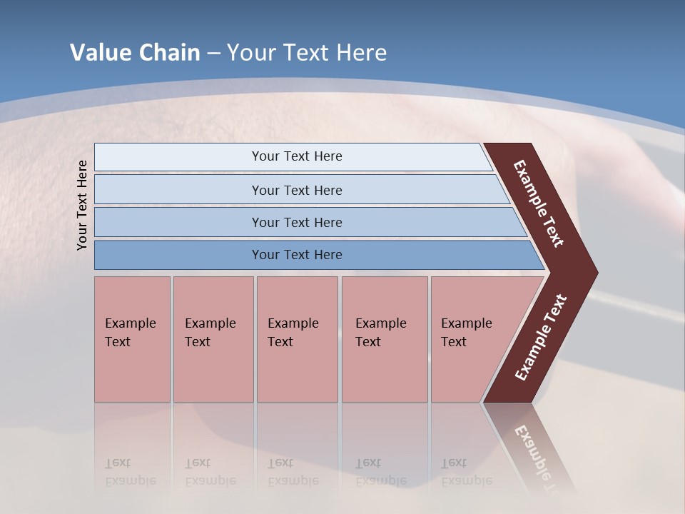 A Hand Holding A Gun In Front Of A Blue Sky PowerPoint Template