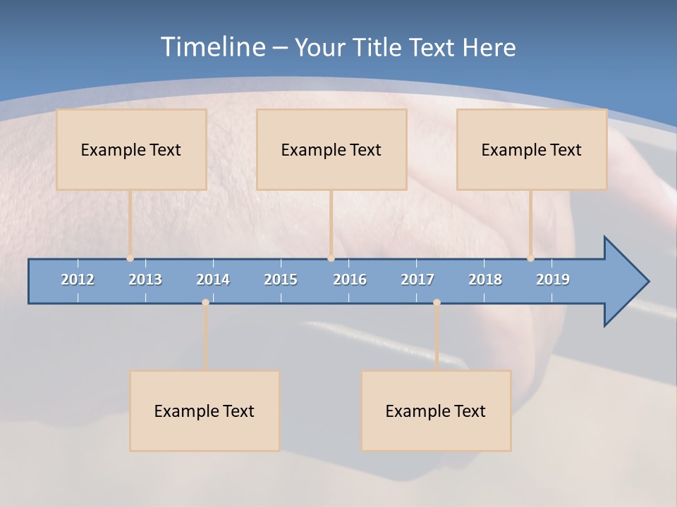 A Hand Holding A Gun In Front Of A Blue Sky PowerPoint Template