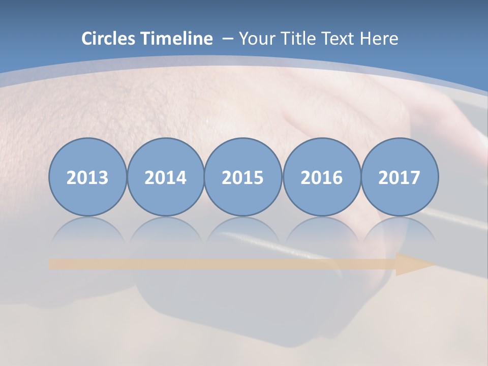 A Hand Holding A Gun In Front Of A Blue Sky PowerPoint Template