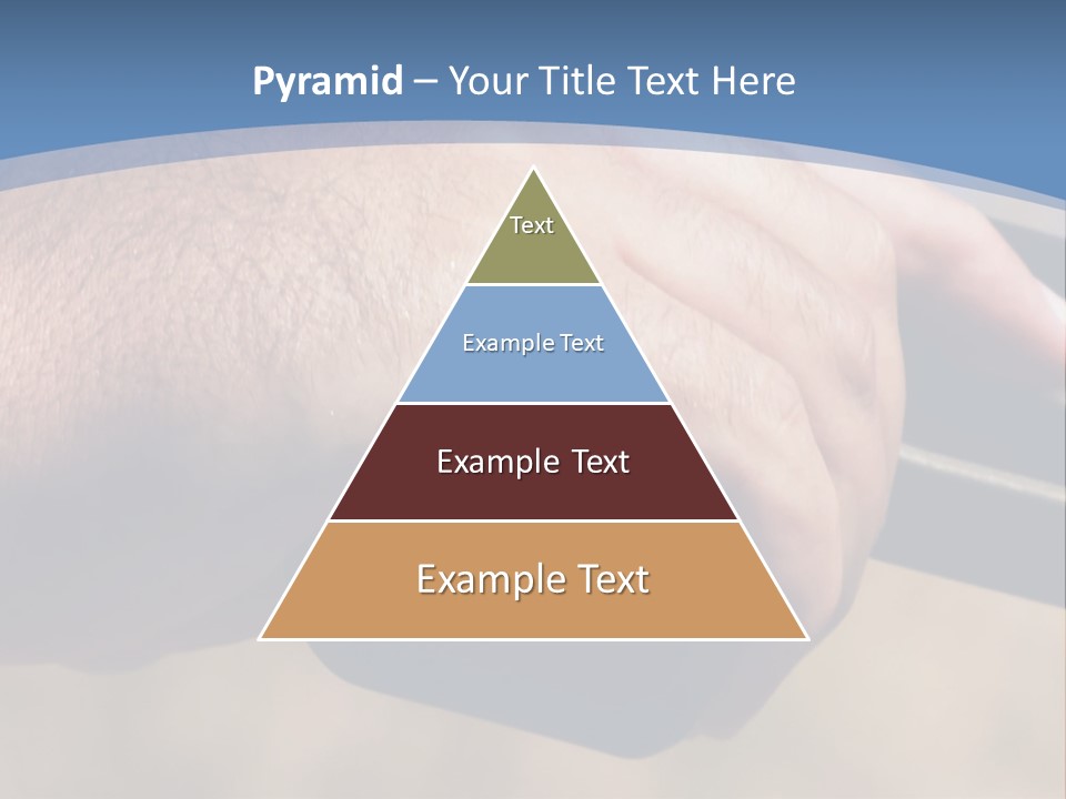 A Hand Holding A Gun In Front Of A Blue Sky PowerPoint Template