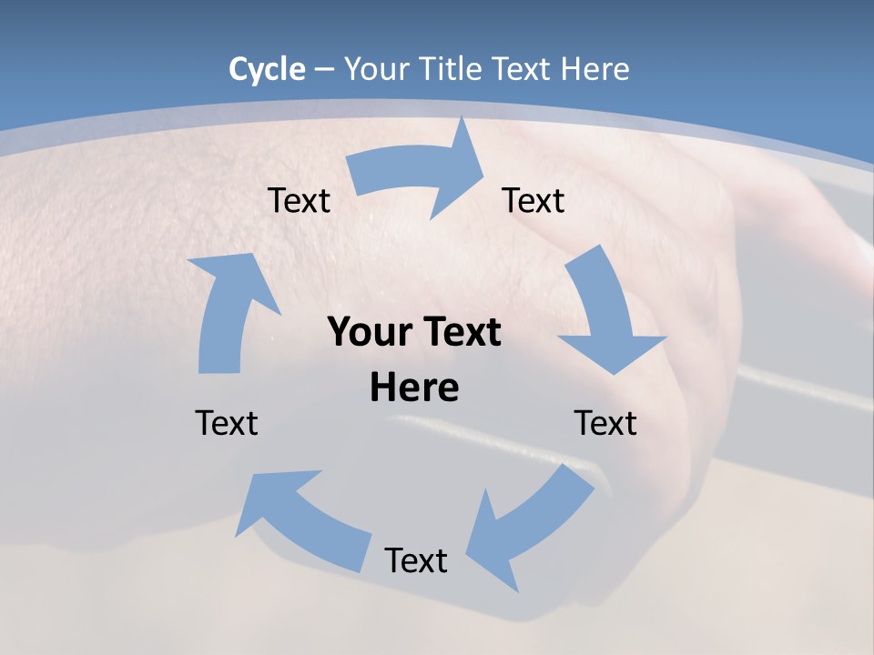 A Hand Holding A Gun In Front Of A Blue Sky PowerPoint Template