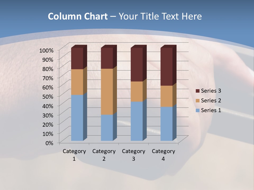 A Hand Holding A Gun In Front Of A Blue Sky PowerPoint Template