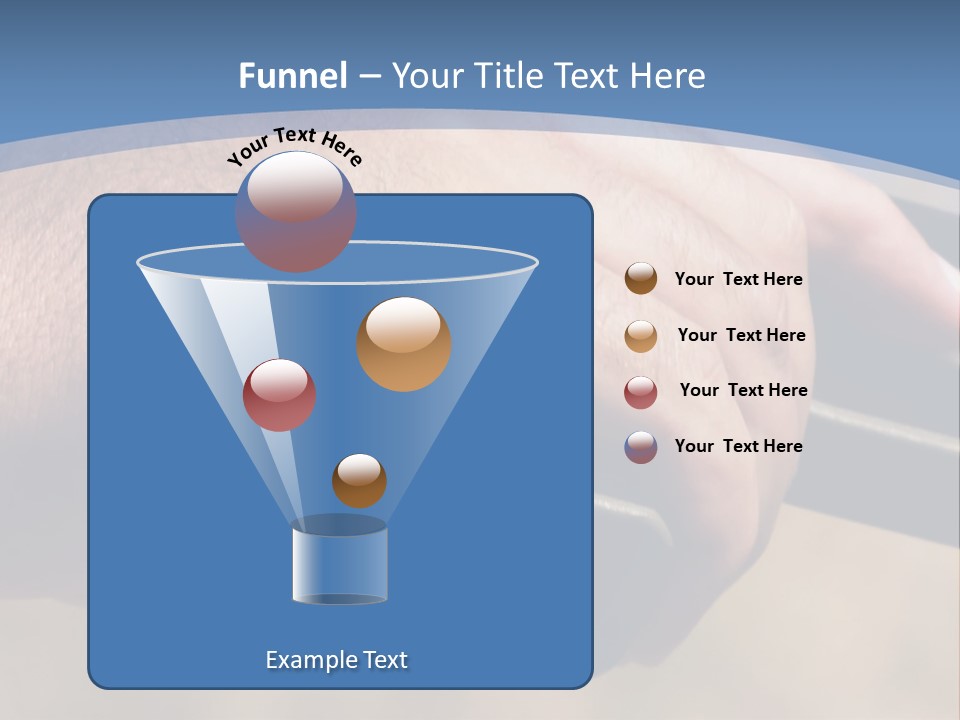 A Hand Holding A Gun In Front Of A Blue Sky PowerPoint Template