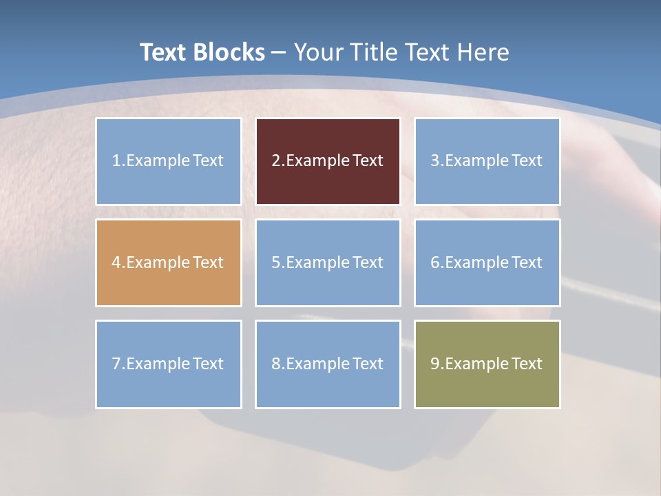 A Hand Holding A Gun In Front Of A Blue Sky PowerPoint Template