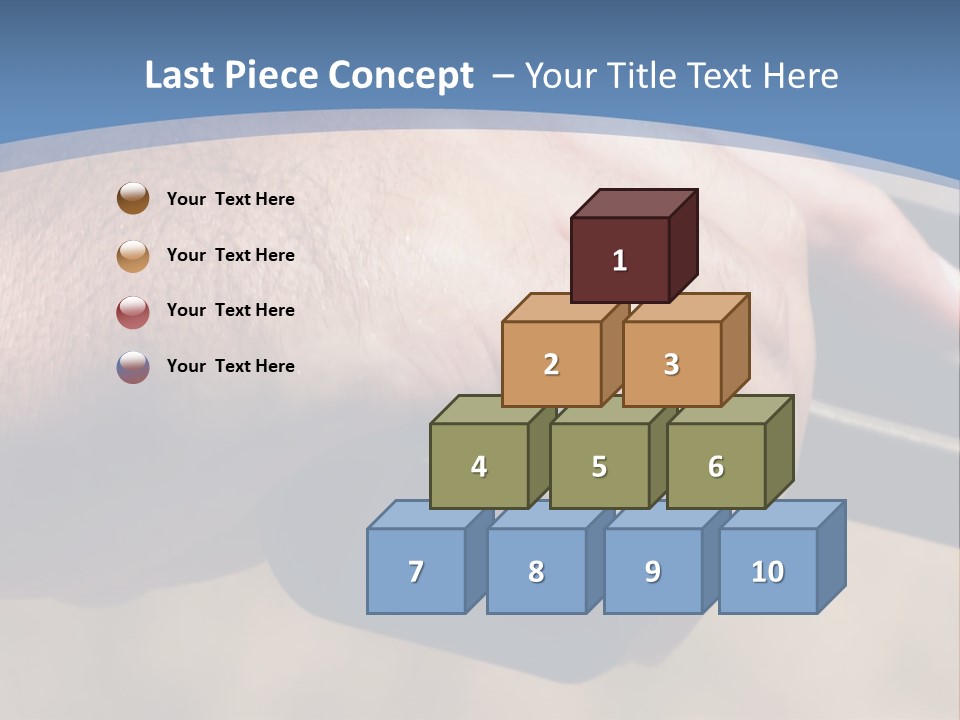 A Hand Holding A Gun In Front Of A Blue Sky PowerPoint Template