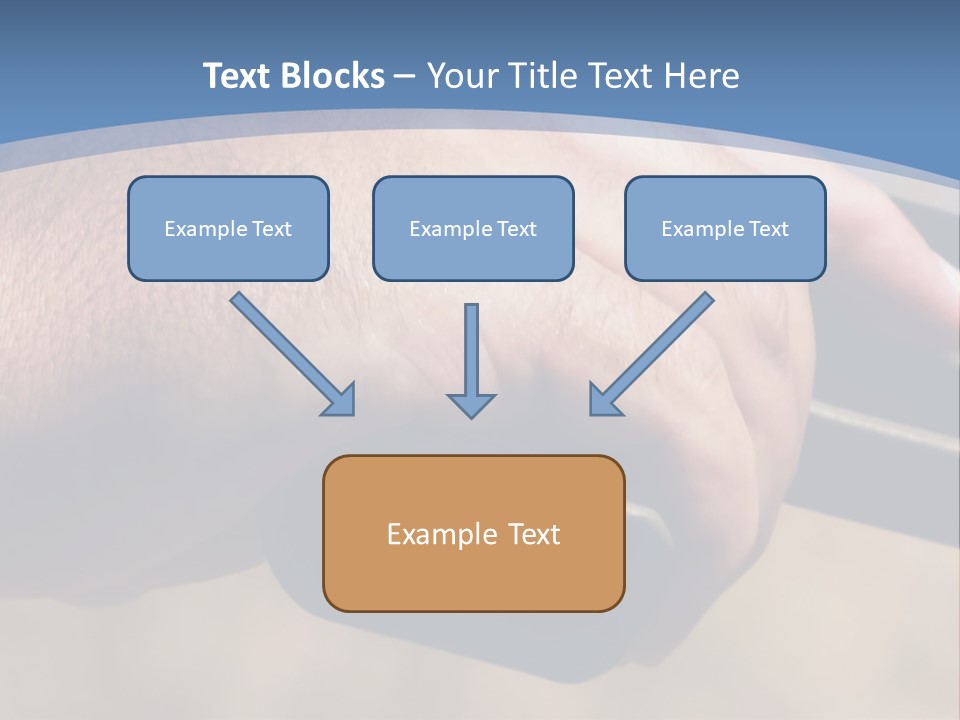 A Hand Holding A Gun In Front Of A Blue Sky PowerPoint Template