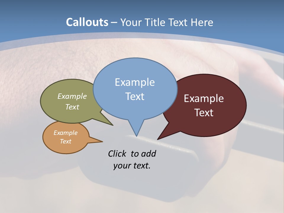 A Hand Holding A Gun In Front Of A Blue Sky PowerPoint Template