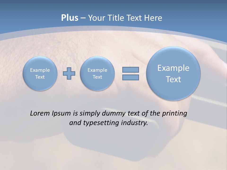 A Hand Holding A Gun In Front Of A Blue Sky PowerPoint Template