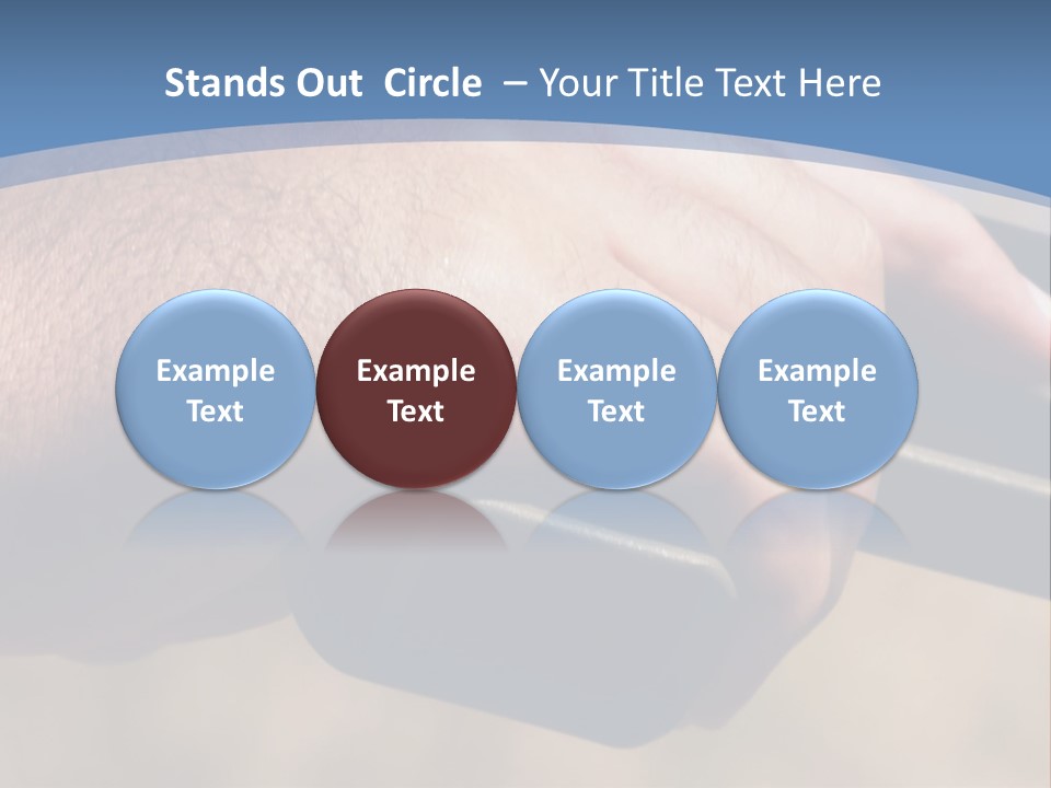 A Hand Holding A Gun In Front Of A Blue Sky PowerPoint Template