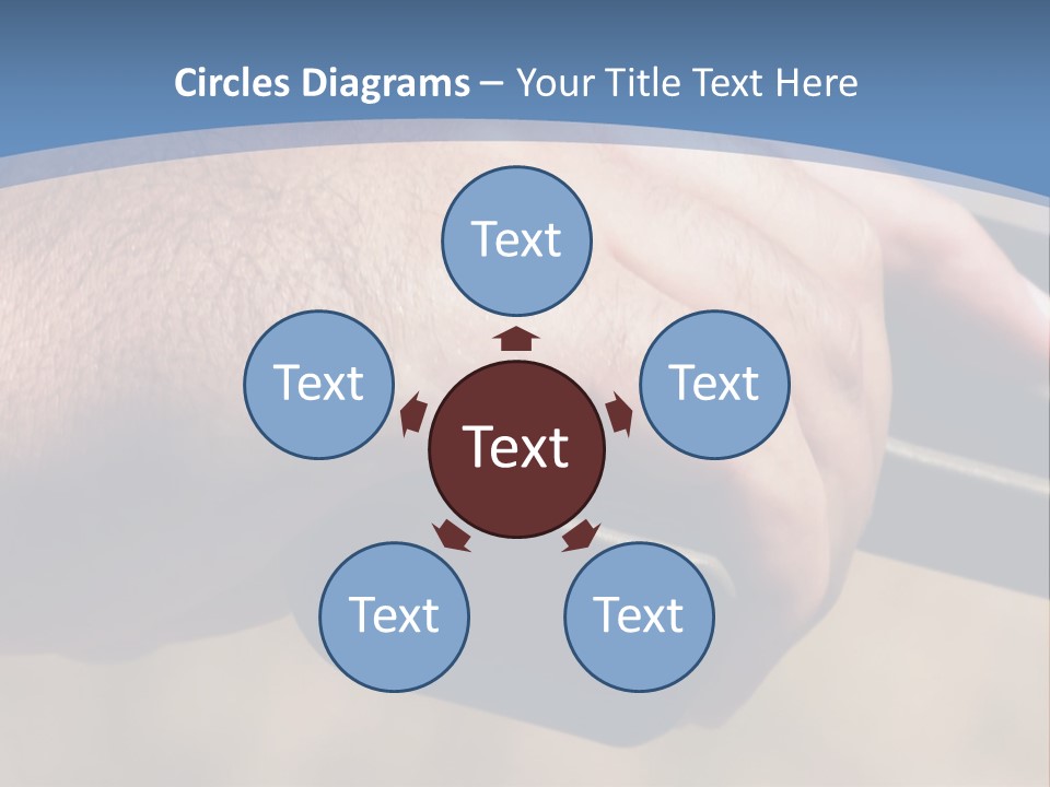 A Hand Holding A Gun In Front Of A Blue Sky PowerPoint Template