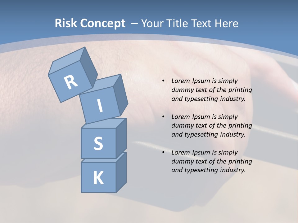 A Hand Holding A Gun In Front Of A Blue Sky PowerPoint Template