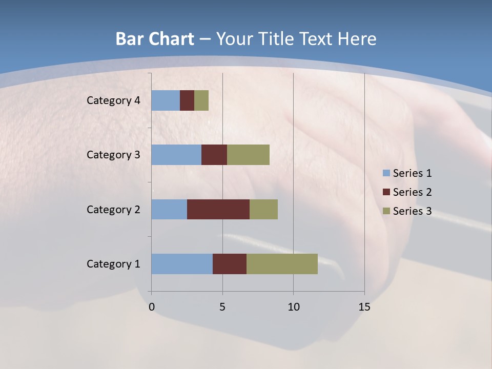 A Hand Holding A Gun In Front Of A Blue Sky PowerPoint Template