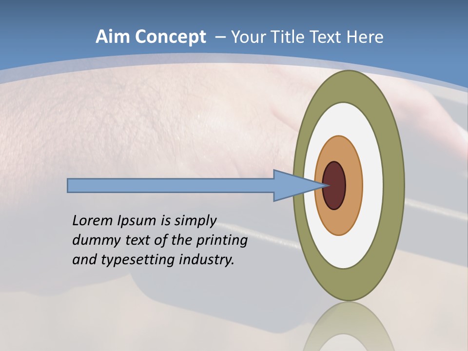 A Hand Holding A Gun In Front Of A Blue Sky PowerPoint Template