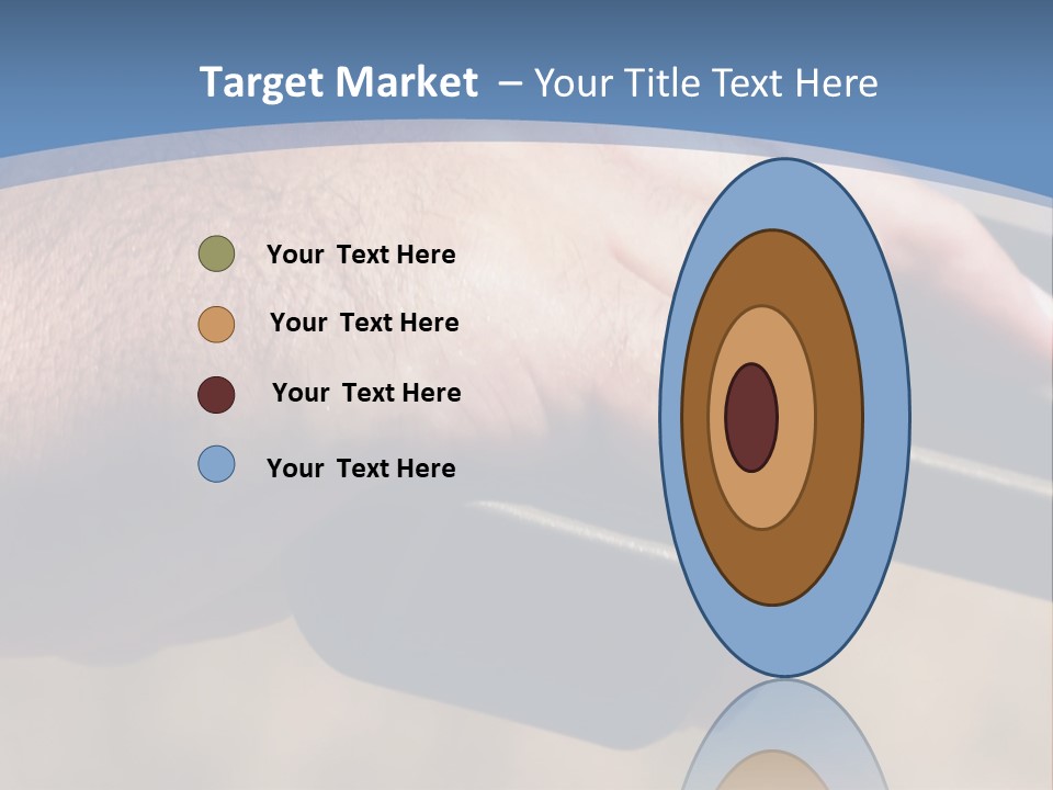 A Hand Holding A Gun In Front Of A Blue Sky PowerPoint Template