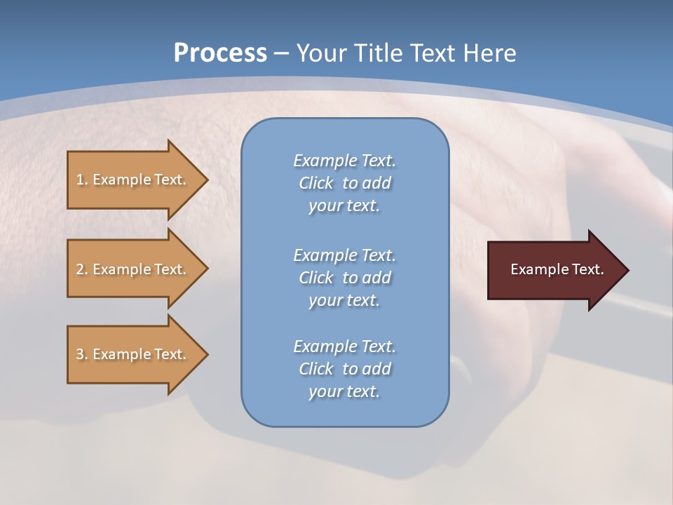 A Hand Holding A Gun In Front Of A Blue Sky PowerPoint Template