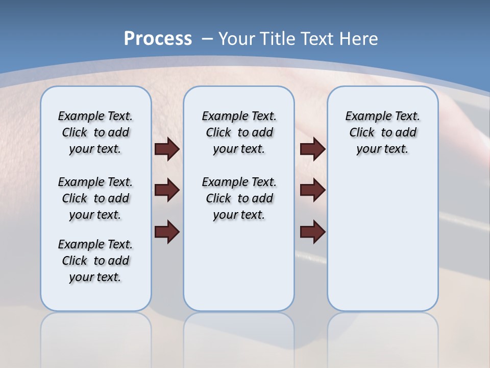 A Hand Holding A Gun In Front Of A Blue Sky PowerPoint Template