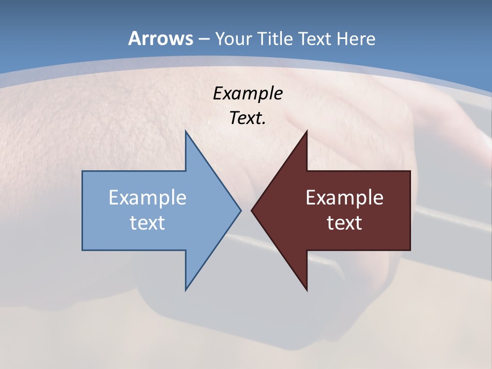 A Hand Holding A Gun In Front Of A Blue Sky PowerPoint Template