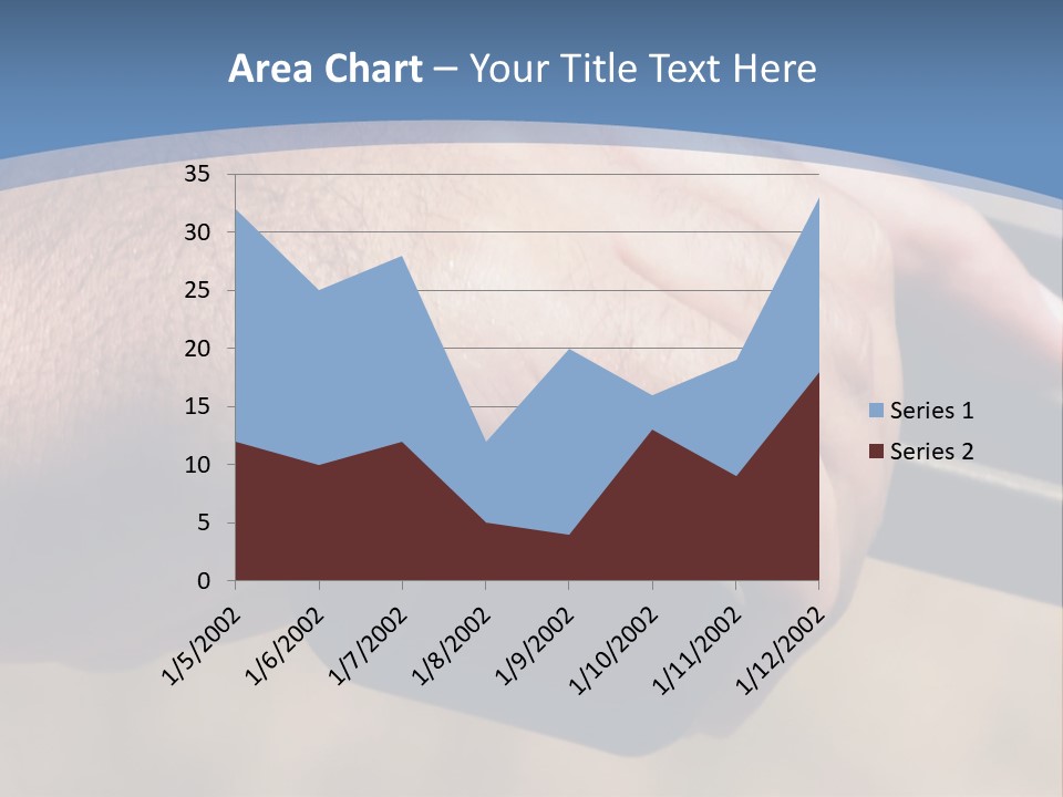 A Hand Holding A Gun In Front Of A Blue Sky PowerPoint Template