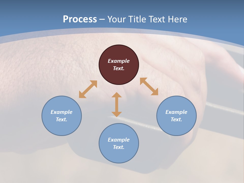 A Hand Holding A Gun In Front Of A Blue Sky PowerPoint Template