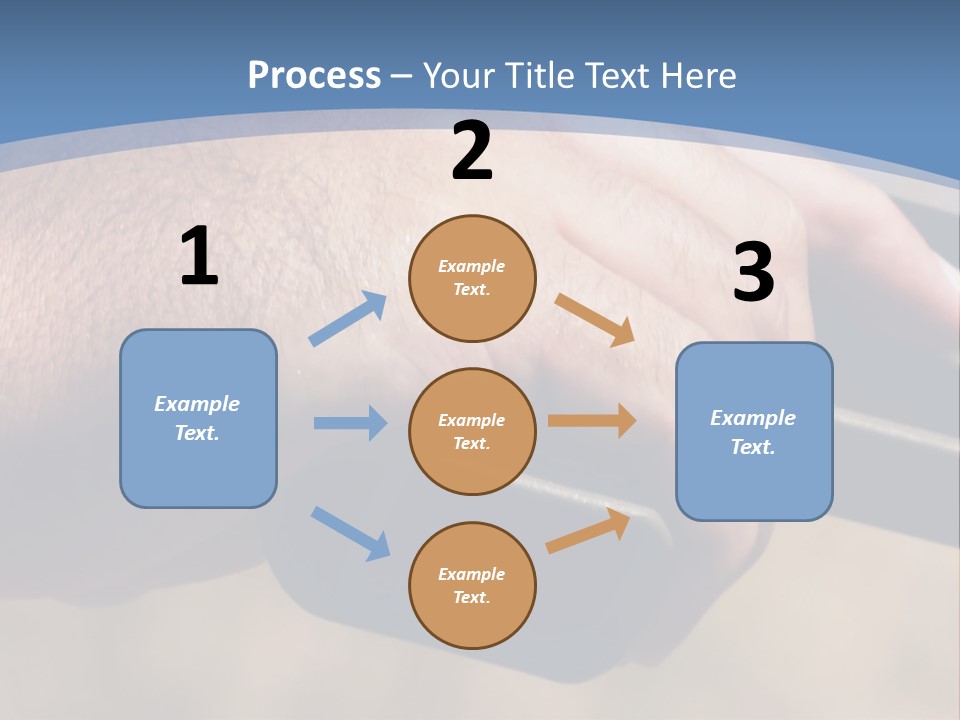 A Hand Holding A Gun In Front Of A Blue Sky PowerPoint Template