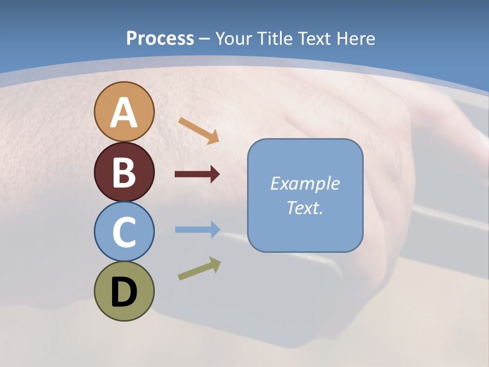 A Hand Holding A Gun In Front Of A Blue Sky PowerPoint Template