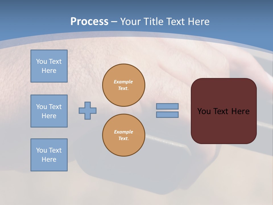 A Hand Holding A Gun In Front Of A Blue Sky PowerPoint Template