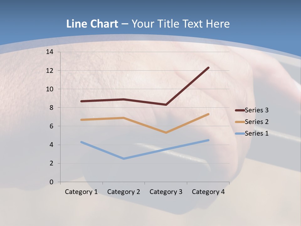 A Hand Holding A Gun In Front Of A Blue Sky PowerPoint Template