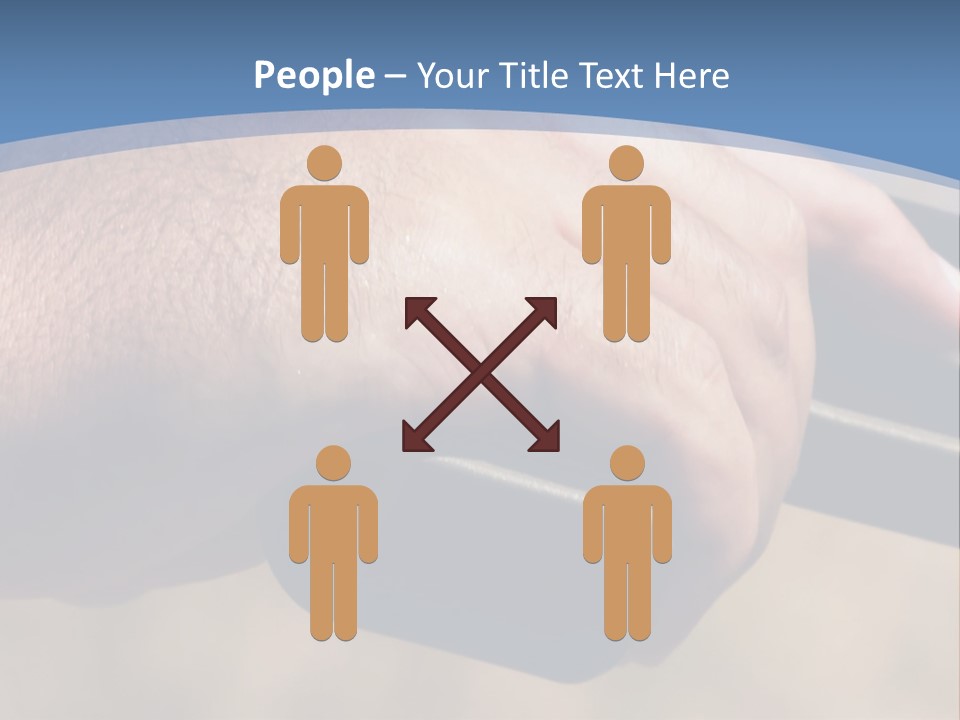 A Hand Holding A Gun In Front Of A Blue Sky PowerPoint Template