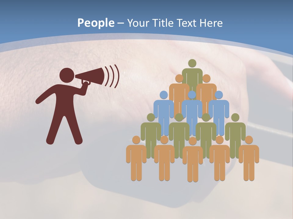 A Hand Holding A Gun In Front Of A Blue Sky PowerPoint Template