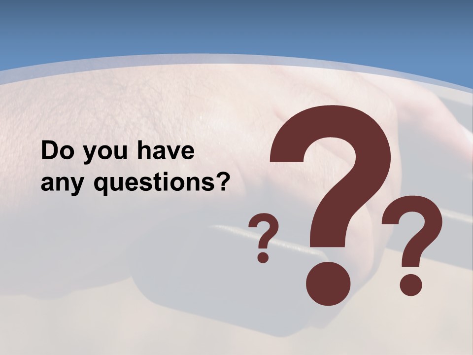 A Hand Holding A Gun In Front Of A Blue Sky PowerPoint Template