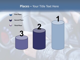 A Person Driving A Car With A Steering Wheel PowerPoint Template