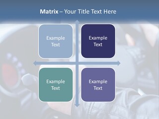 A Person Driving A Car With A Steering Wheel PowerPoint Template