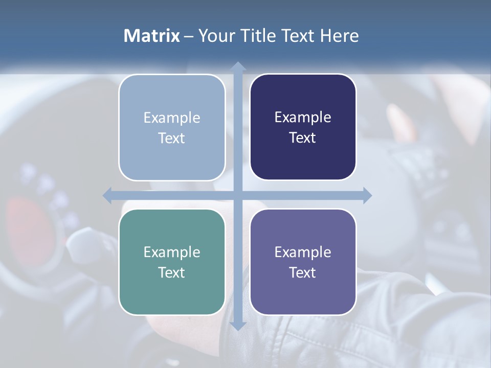 A Person Driving A Car With A Steering Wheel PowerPoint Template