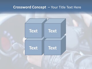 A Person Driving A Car With A Steering Wheel PowerPoint Template