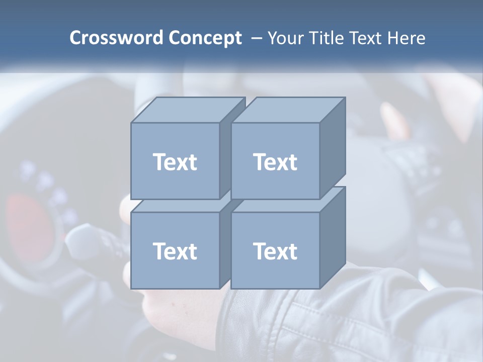 A Person Driving A Car With A Steering Wheel PowerPoint Template