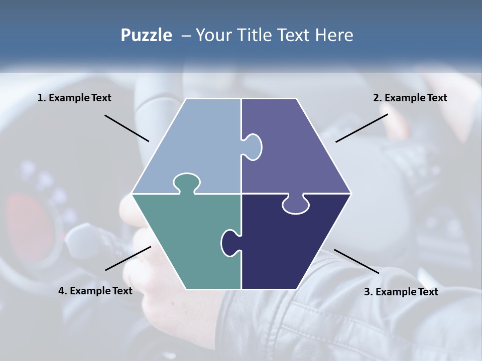 A Person Driving A Car With A Steering Wheel PowerPoint Template