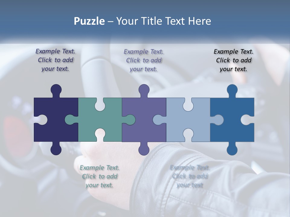 A Person Driving A Car With A Steering Wheel PowerPoint Template