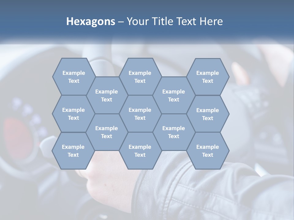 A Person Driving A Car With A Steering Wheel PowerPoint Template