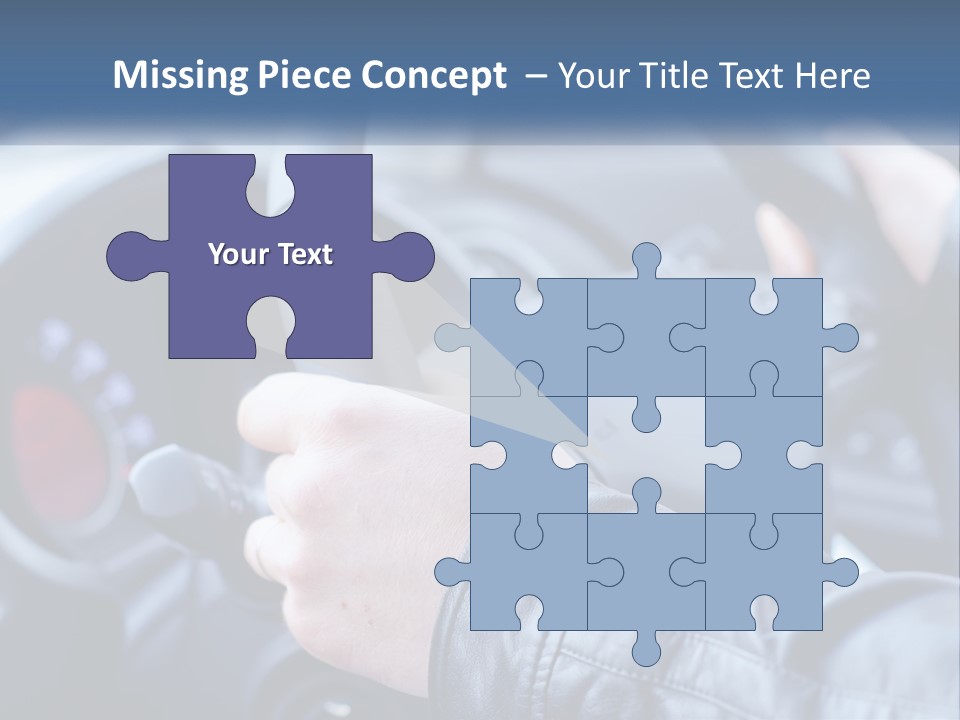 A Person Driving A Car With A Steering Wheel PowerPoint Template