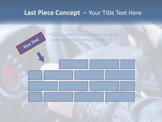 A Person Driving A Car With A Steering Wheel PowerPoint Template