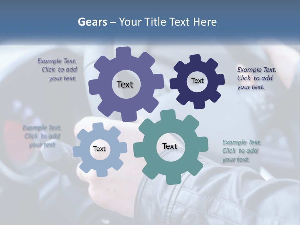 A Person Driving A Car With A Steering Wheel PowerPoint Template